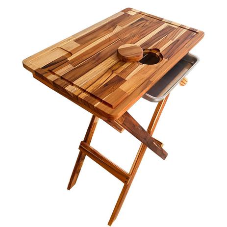 Tábua Para Churrasco Mesa Com Suporte Desmontável E Gaveta - Baita Grill Menor preço em Tábua Para Churrasco Mesa Com Suporte Desmontável E Gaveta - Baita Grill