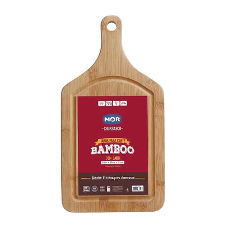 Tabua para Cortar Carne com Alca Bamboo 50 Cm X 30 Cm Mor Menor preço em Tabua para Cortar Carne com Alca Bamboo 50 Cm X 30 Cm Mor