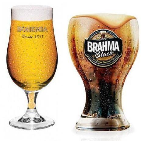 Taça Bohemia Pilsen + Copo Brahma BLACK Globimport Menor preço em Taça Bohemia Pilsen + Copo Brahma BLACK Globimport