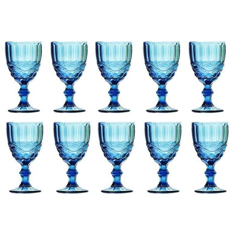 Taça de Água Elegance Azul 260ML Kit com 10 - Class home Menor preço em Taça de Água Elegance Azul 260ML Kit com 10 - Class home