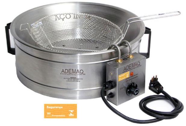 TACHO DE FRITURA BACIA em INOX 304 - ADEMAQ Menor preço em TACHO DE FRITURA BACIA em INOX 304 - ADEMAQ