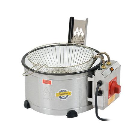 Tacho elétrico para fritura bacia esmaltada 3,5 lt c/ peneira th.1.301/302 marchesoni Menor preço em Tacho elétrico para fritura bacia esmaltada 3,5 lt c/ peneira th.1.301/302 marchesoni
