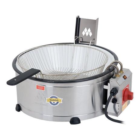 Tacho elétrico para fritura bacia esmaltada 7,5lt c/ peneira th.1.701/702 marchesoni Menor preço em Tacho elétrico para fritura bacia esmaltada 7,5lt c/ peneira th.1.701/702 marchesoni