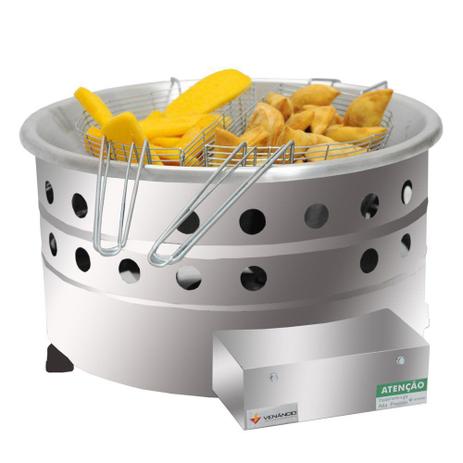 Tacho Fritador a Gás TGG - 7 Litros - Selo Inmetro - Venâncio Menor preço em Tacho Fritador a Gás TGG - 7 Litros - Selo Inmetro - Venâncio