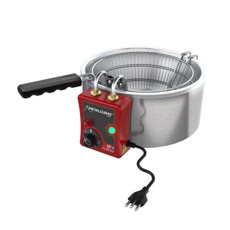 Tacho Fritador Elétrico 3 Litros 127V TFRE3 Metalcubas Menor preço em Tacho Fritador Elétrico 3 Litros 127V TFRE3 Metalcubas