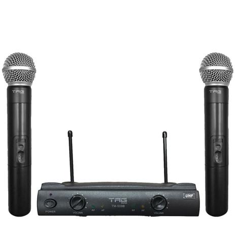 Tag Sound TM-559B Microfone Duplo Sem Fio De Mão Sistema UHF Menor preço em Tag Sound TM-559B Microfone Duplo Sem Fio De Mão Sistema UHF