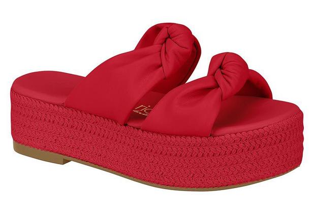 chinelo flatform beira rio