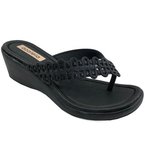 chinelo de salto azaleia