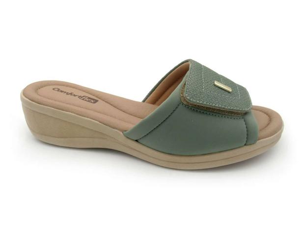 tamanco comfortflex anabela