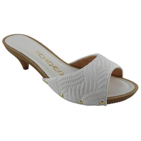 Tamanco Tchocco Feminino Branco Sintético Salto Baixo 47005 - Tamanco  Feminino - Magazine Luiza