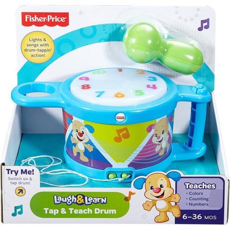 Tambor Aprender Brincar Fisher Price- DTM56- MATTEL Menor preço em Tambor Aprender Brincar Fisher Price- DTM56- MATTEL