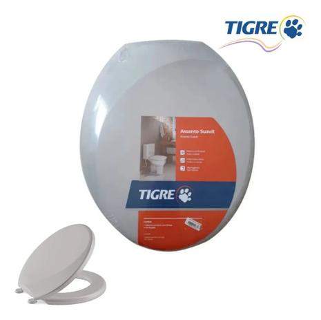Tampa De Vaso Almofadado Tigre Assento Universal Oval Cinza é boa?