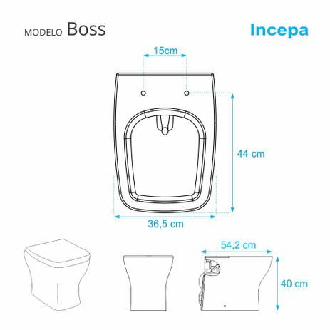 Tampa de Vaso Sanitário com Amortecedor Boss Branco para Vaso Incepa - Pontto lavabo Menor preço em Tampa de Vaso Sanitário com Amortecedor Boss Branco para Vaso Incepa - Pontto lavabo