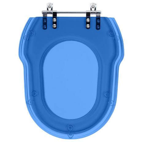 Tampa de Vaso Sanitário com Amortecedor Hampton Azul Transparente para vaso Incepa - Pontto lavabo Menor preço em Tampa de Vaso Sanitário com Amortecedor Hampton Azul Transparente para vaso Incepa - Pontto lavabo