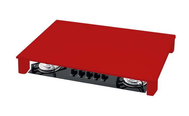 Tampa para Cooktop 2 Bocas 30 x 52 cm Electrolux Madeira MDF Laqueado Vermelho - Formalivre é boa?