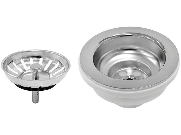 Tampa para Válvula de Pia Inox Tramontina 4 1/2” - Luxo Menor preço em Tampa para Válvula de Pia Inox Tramontina 4 1/2” - Luxo