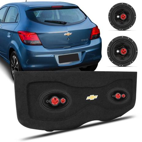 Tampão Porta Malas Gm Onix 13 a 17 Grafite Emblema Bordado + Kit Falantes Bomber 6 e 6x9 240W RMS - Prime é boa?