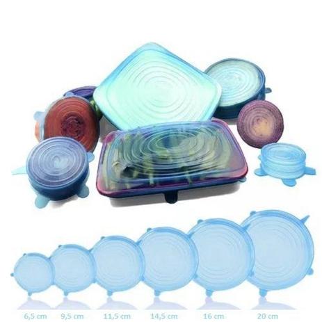 Tampas Silicone Panelas e Potes Elástica Reutilizável Kit 06 - Uny Home Menor preço em Tampas Silicone Panelas e Potes Elástica Reutilizável Kit 06 - Uny Home