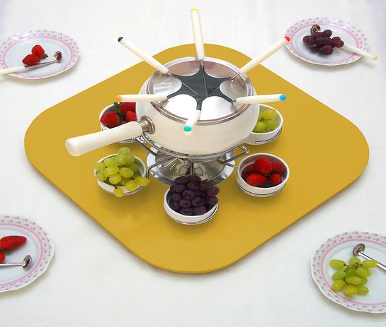Tampo Tábua Prato Giratório para Mesa 50 cm - Amarelo Laca - Formalivre Menor preço em Tampo Tábua Prato Giratório para Mesa 50 cm - Amarelo Laca - Formalivre