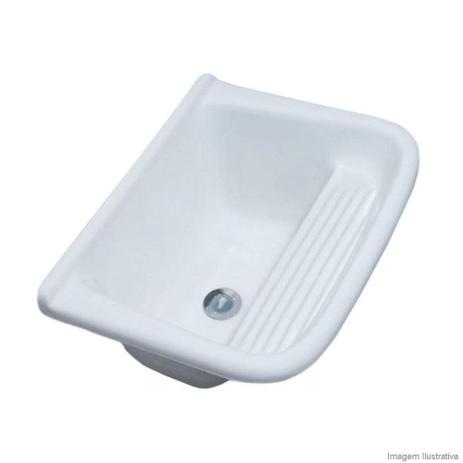 Tanque batedor marmore sintetico 0,50x0,40 branco - Fibrarte Menor preço em Tanque batedor marmore sintetico 0,50x0,40 branco - Fibrarte