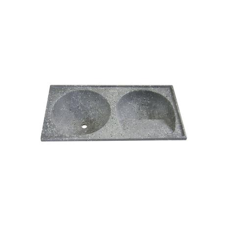 Tanque de Alvenaria Granito Sintético Conjunto Cinza 100x50cm - Corso Menor preço em Tanque de Alvenaria Granito Sintético Conjunto Cinza 100x50cm - Corso