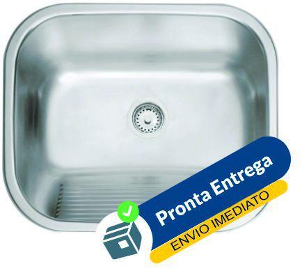 Tanque de Encaixe Tramontina Hera em Aço Inox Acetinado 50x40 - 30 Litros Menor preço em Tanque de Encaixe Tramontina Hera em Aço Inox Acetinado 50x40 - 30 Litros