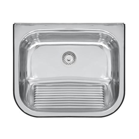 Tanque de parede em aço inox polido 55x45 cm Tramontina 94401407 Menor preço em Tanque de parede em aço inox polido 55x45 cm Tramontina 94401407