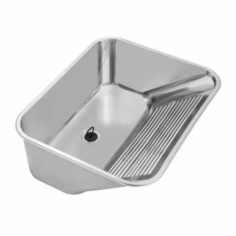 Tanque em Inox DeBacco 55L Monobloco 63x53cm + Válvula 3 Polegadas Acetinado Menor preço em Tanque em Inox DeBacco 55L Monobloco 63x53cm + Válvula 3 Polegadas Acetinado