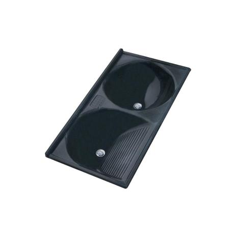 Tanque em Mármore Sintético Duplo 102x50cm Verde Romano - Decoralita Menor preço em Tanque em Mármore Sintético Duplo 102x50cm Verde Romano - Decoralita