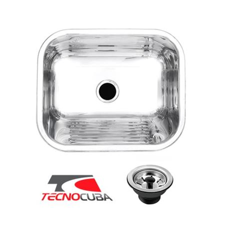 Tanque inox 27 litros Tecnocuba alto brilho 50x40x22cm válvula gratuita aço 304 Menor preço em Tanque inox 27 litros Tecnocuba alto brilho 50x40x22cm válvula gratuita aço 304
