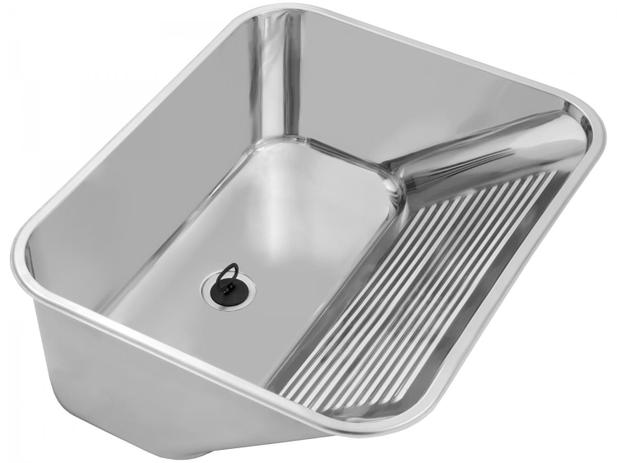 Tanque Inox Acetinado de Sobrepor GhelPlus - 30L 50x40cm Monobloco Menor preço em Tanque Inox Acetinado de Sobrepor GhelPlus - 30L 50x40cm Monobloco
