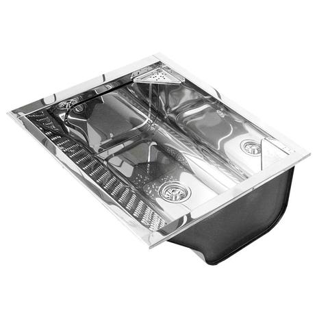 Tanque Inox Pianox Médio Sem Espelho 61x54x25cm 46L Menor preço em Tanque Inox Pianox Médio Sem Espelho 61x54x25cm 46L
