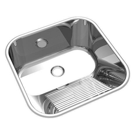 Tanque Inox Tecnocuba 40x40x20cm - 19 litros Com Válvula Menor preço em Tanque Inox Tecnocuba 40x40x20cm - 19 litros Com Válvula