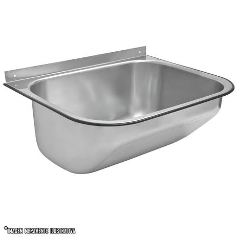 TANQUE PAREDE TRAMONTINA HERA WALL AÇO INOX ACETINADO 50x40 Menor preço em TANQUE PAREDE TRAMONTINA HERA WALL AÇO INOX ACETINADO 50x40