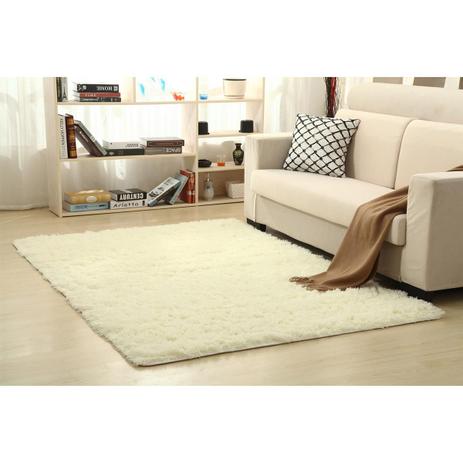 Tapete 150x200cm Branco New Shaggy Camesa Menor preço em Tapete 150x200cm Branco New Shaggy Camesa
