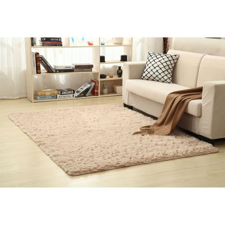 Tapete 150x200cm Perola New Shaggy Camesa Menor preço em Tapete 150x200cm Perola New Shaggy Camesa