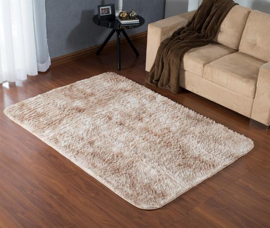 Tapete Aconchego 2,00m x 1,40m Felpudo, Macio, Base Antiderrapante - Bege Mesclado - Borda bordados enxovais Menor preço em Tapete Aconchego 2,00m x 1,40m Felpudo, Macio, Base Antiderrapante - Bege Mesclado - Borda bordados enxovais
