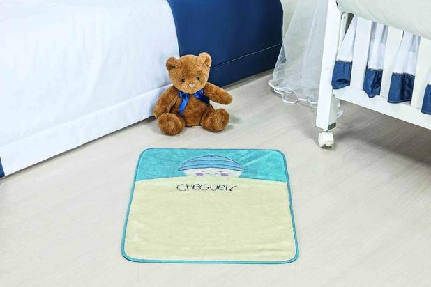 Tapete Antiderrapante FORMATO BEBE CHEGUEI - AZUL TURQUESA - Guga tapetes Menor preço em Tapete Antiderrapante FORMATO BEBE CHEGUEI - AZUL TURQUESA - Guga tapetes