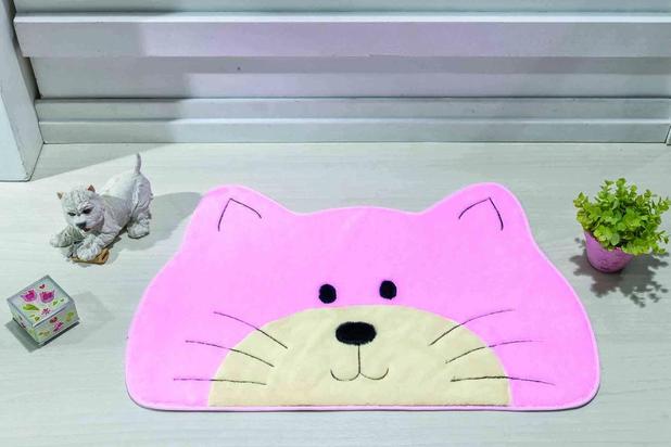 Tapete Antiderrapante FORMATO GATO CARINHO - ROSA 0,76x0,51 - Guga tapetes Menor preço em Tapete Antiderrapante FORMATO GATO CARINHO - ROSA 0,76x0,51 - Guga tapetes