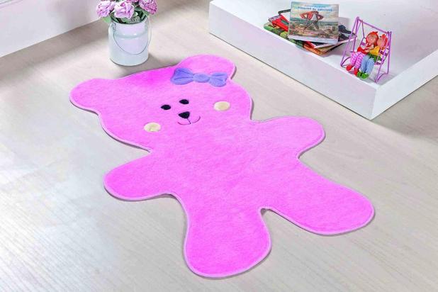 Tapete Antiderrapante FORMATO URSO BISCOITO - ROSA 0,76x0,40 - Guga tapetes Menor preço em Tapete Antiderrapante FORMATO URSO BISCOITO - ROSA 0,76x0,40 - Guga tapetes