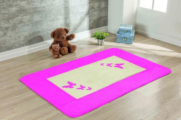 Tapete Antiderrapante PASSADEIRA BORBOLETAS - PINK 1,30x0,90 - Guga tapetes Menor preço em Tapete Antiderrapante PASSADEIRA BORBOLETAS - PINK 1,30x0,90 - Guga tapetes