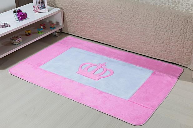 Tapete Antiderrapante PASSADEIRA COROA REAL - ROSA 1,30x0,90 - Guga tapetes Menor preço em Tapete Antiderrapante PASSADEIRA COROA REAL - ROSA 1,30x0,90 - Guga tapetes
