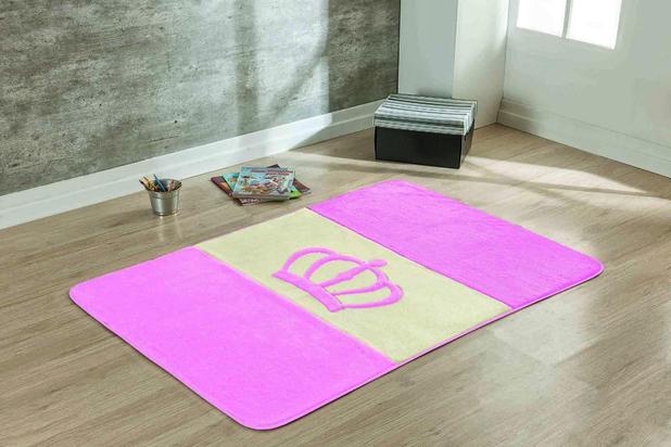 Tapete Antiderrapante PASSADEIRA COROA - ROSA 1,30 x 0,90 - Guga tapetes Menor preço em Tapete Antiderrapante PASSADEIRA COROA - ROSA 1,30 x 0,90 - Guga tapetes