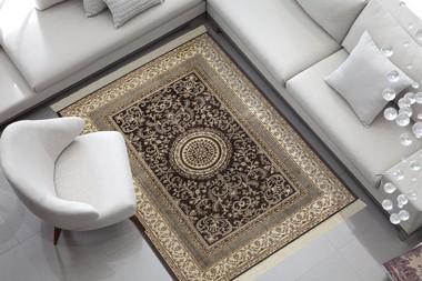 Tapete Belga Luxo Marrom e Bege Macio Des 78A 1,40 x 2,00 m - Corttex Menor preço em Tapete Belga Luxo Marrom e Bege Macio Des 78A 1,40 x 2,00 m - Corttex