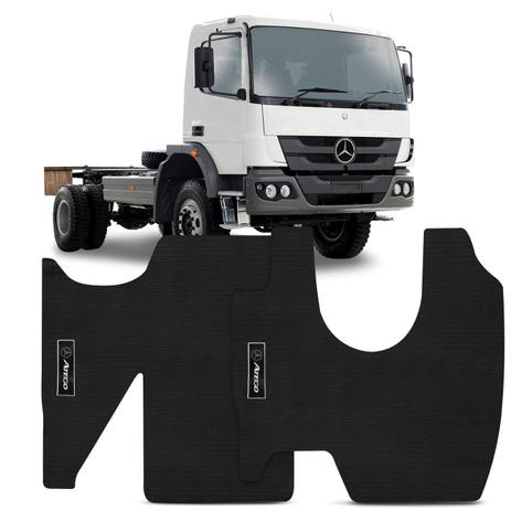 Tapete Caminhão Borracha PVC Mercedes Benz Atego 2014 com Logo Base Antiderrapante Preto 2 Peças - Requinte Tapetes Menor preço em Tapete Caminhão Borracha PVC Mercedes Benz Atego 2014 com Logo Base Antiderrapante Preto 2 Peças - Requinte Tapetes