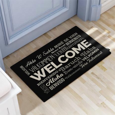 Tapete Capacho Decorativo 60x40cm Idiomas - Synth decor é boa?