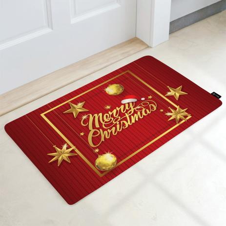 Tapete Capacho Decorativo 60x40cm Natal 03 - Synth decor Menor preço em Tapete Capacho Decorativo 60x40cm Natal 03 - Synth decor