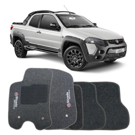 Tapete Carpete Fiat Strada Adventure Cabine Dupla 2013 2014 2015 2016 Grafite Personalizado Com Logo Bordado - Ecotap é boa?
