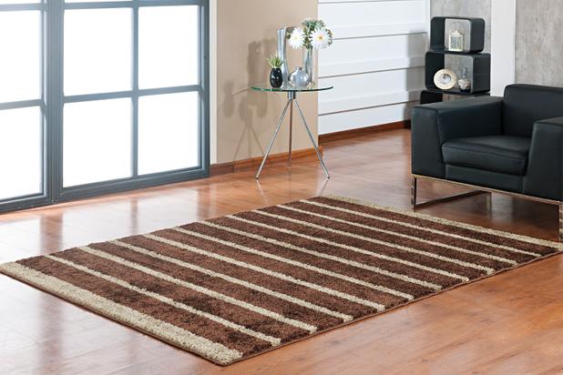 Tapete Classic Design Pelo Médio Listras 1,50 x 2,00M Marrom - Linda casa Menor preço em Tapete Classic Design Pelo Médio Listras 1,50 x 2,00M Marrom - Linda casa