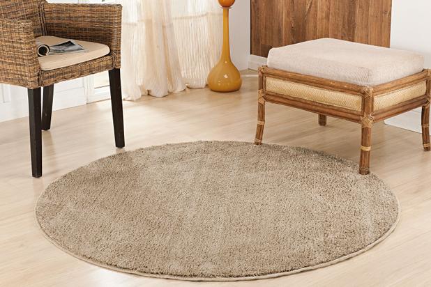 Tapete Classic Pelo Médio Redondo Sala Escritório 1,50M Trigo - Linda casa Menor preço em Tapete Classic Pelo Médio Redondo Sala Escritório 1,50M Trigo - Linda casa